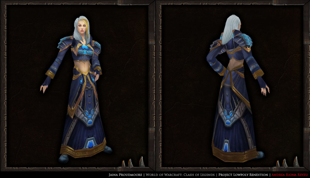 Jaina Proudmoore - Lowpoly Rendition
Made for WoW: Clash of Legends project