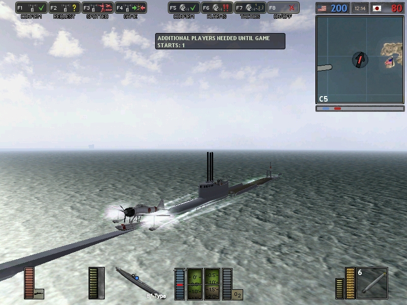 Japanese badass submarine, preparing to go underwater.

~Took from Battlegroup 42, a mod for Battlefield 1942