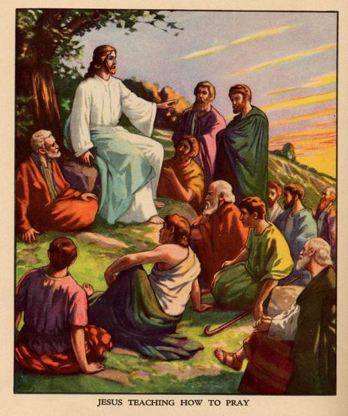 jesus teaching how to pray