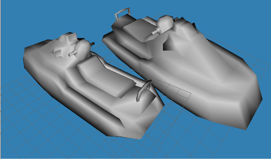 Jet ski WiP; 586 polies (final).