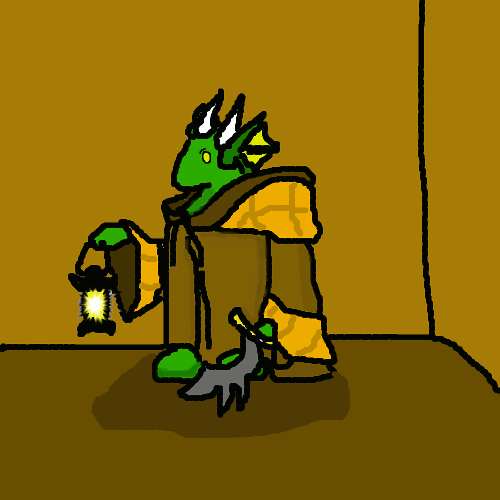 Just a random GIMP doodle when I got bored. I was trying to draw a mix of a Tonberry from FF and Lirch (which turned out to be the exact same color so