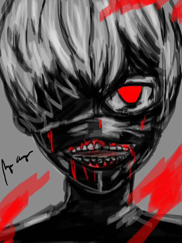 Kaneki Ken from the anime "Tokyo Ghoul"