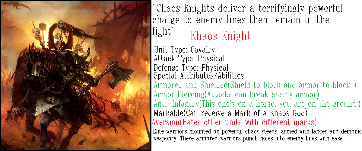 Khaos Knight Info