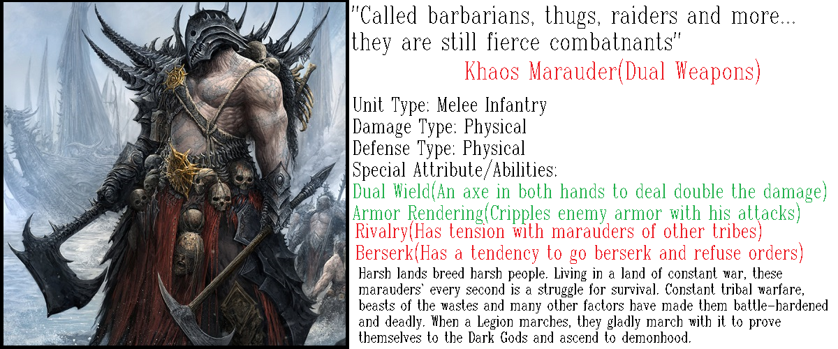 Khaos Marauder(Dual Weapons) Info