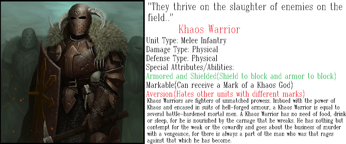 Khaos Warrior Info