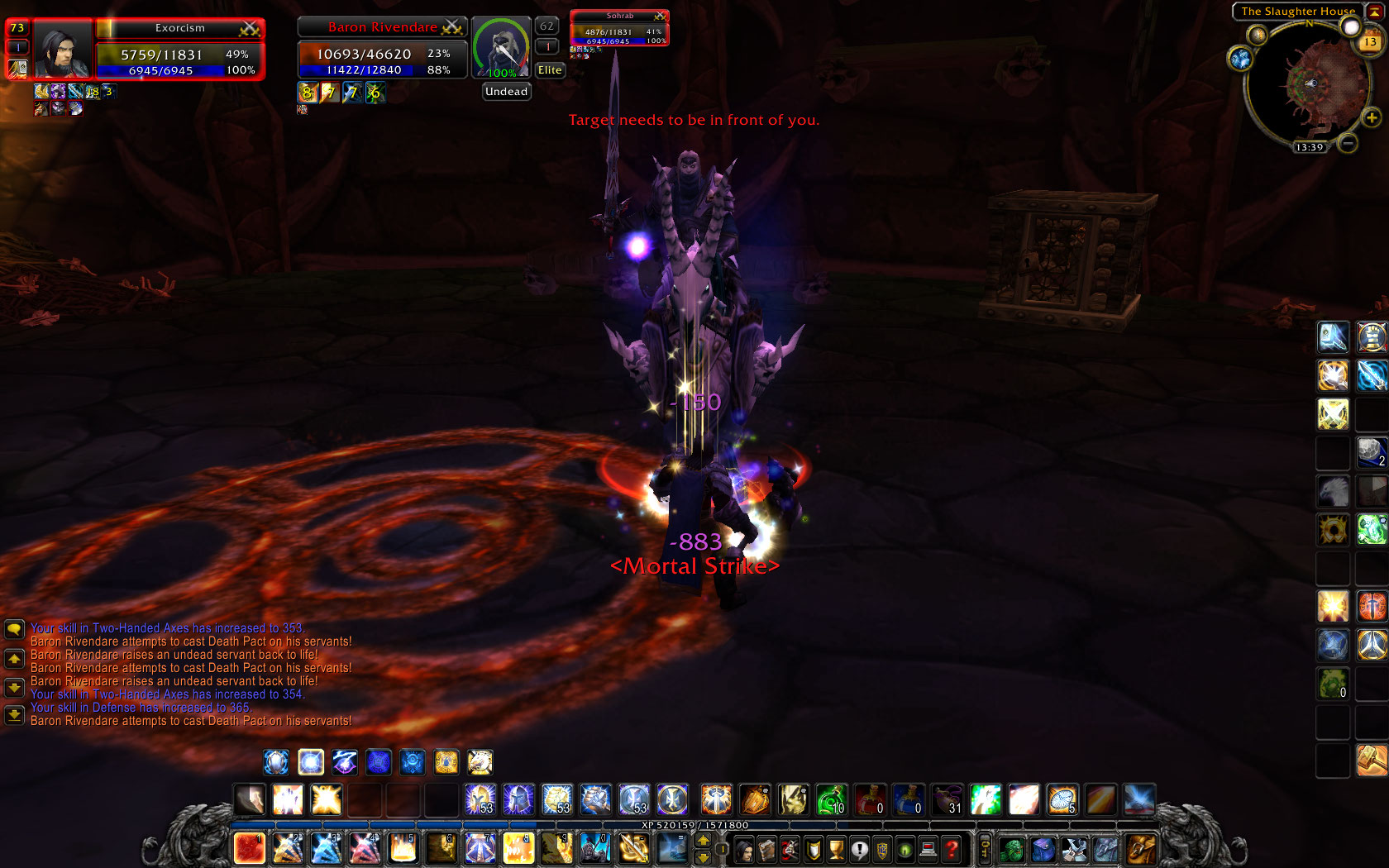Killing Baron Rivendare in level 73