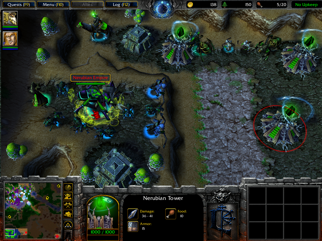 Killing the Nerubian Queen or the Ogre Lord of the Blackrock Clan will stop both sides from attacking each other.