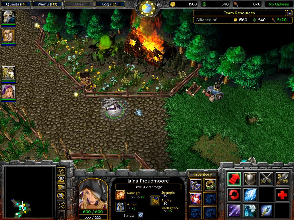 Lady Jaina Proudmoore detects one of the many farmsteads in the region that are affected with the Plague of Undeath.