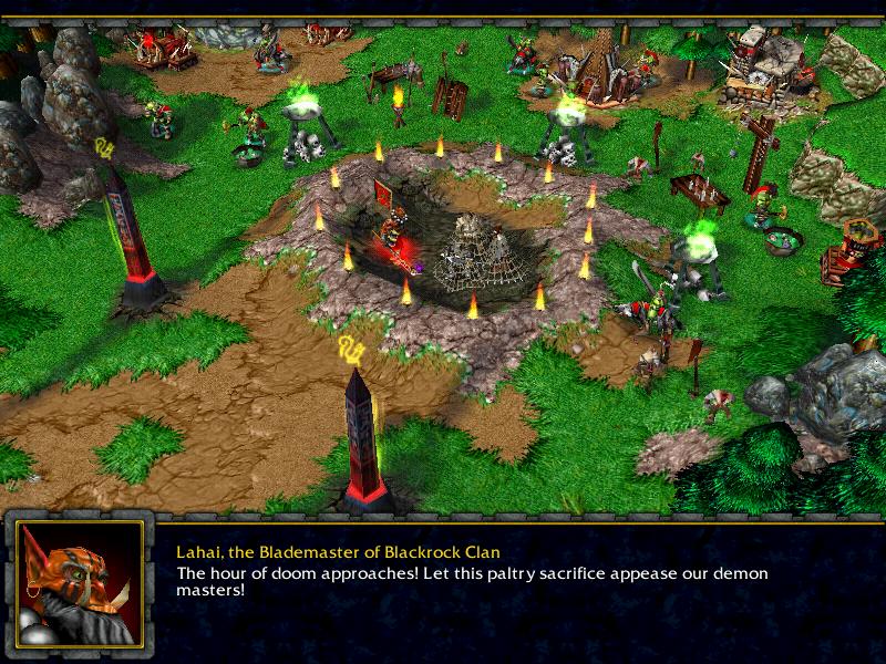 Lahai, the Blademaster of the Blackrock Clan. Notice the new structures behind him and orcs who are helping him to complete his goal.

"I'm thinking