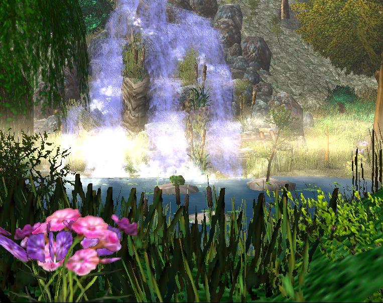 Lake with Waterfall