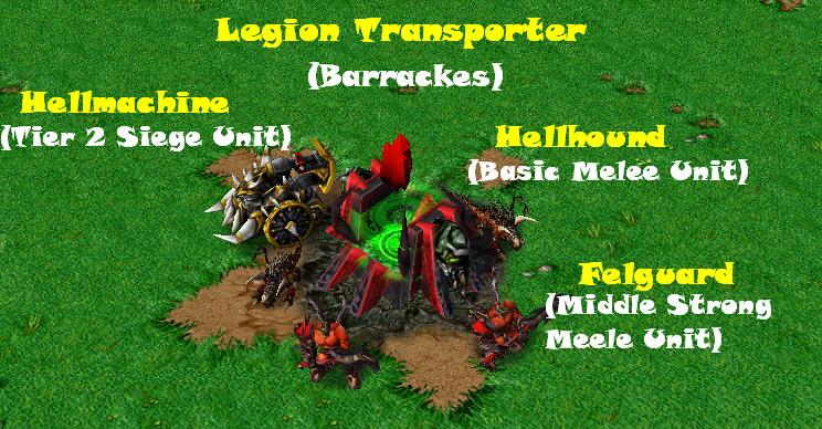Legion Transporter (By Mephestrial)
Hellhound
Felguard (Skin by b17rider)
Hellmachine