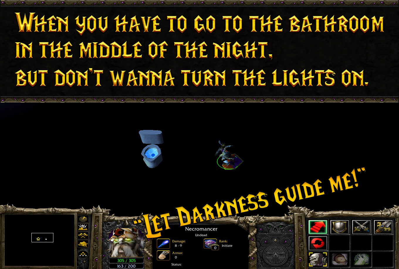 Let darkness guide me!