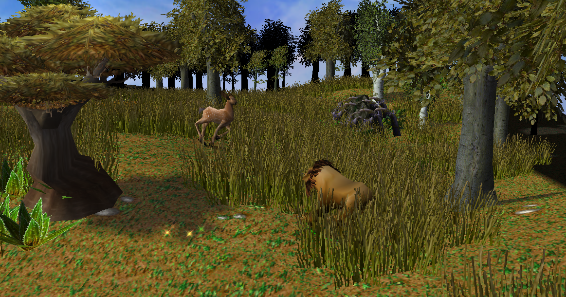 Lion Ambushing Antelope