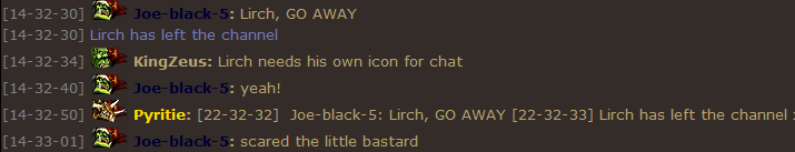 Lirch is Joe-black-5's bitch.