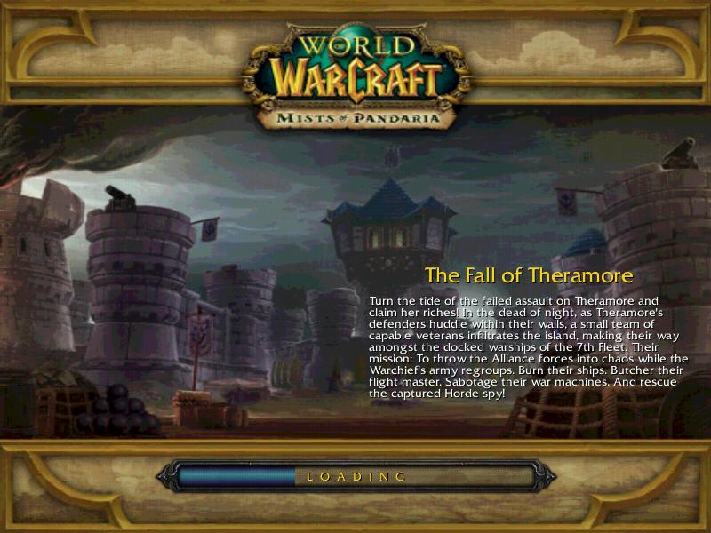 Loading Screen of the Fall of Theramore.