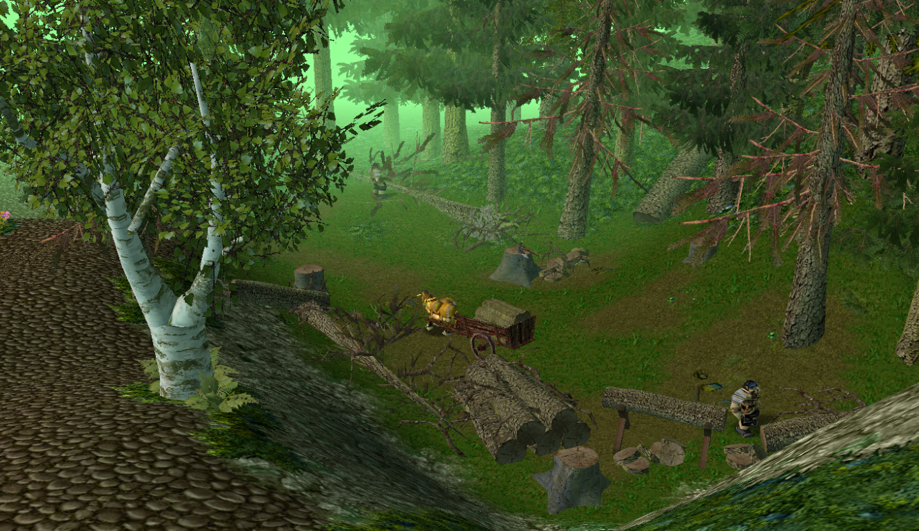 Loggers near the Forest