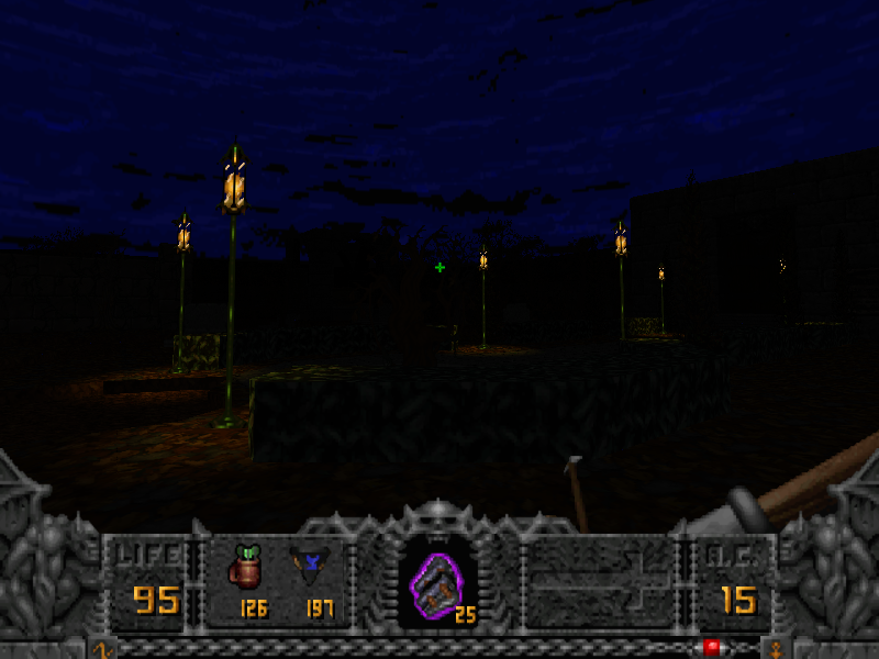 Looking back at my old maps I've gone way up!
I'm a spriter (those lamps were drawn by me); I know coding in ACS and Decorate actor definition langua