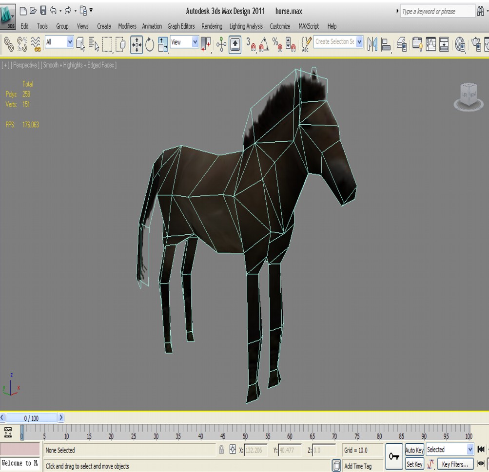 lowpoly horse