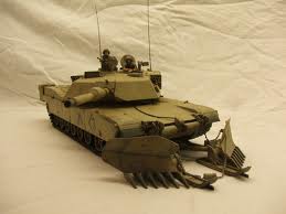 M1A2 Abrams with mine plow