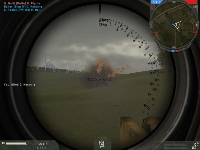 M4A1 Sherman tank, being destroyed by a StuG IV.

~Took from Forgotten Hope 2, a WW2 mod for Battlefield 2.