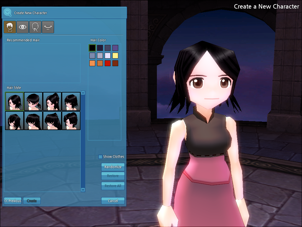 Mabinogi - Creating Character named MABF25