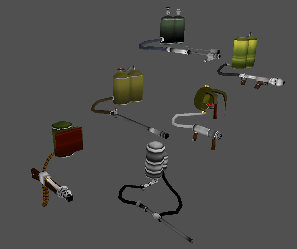 Made weapons: Flamethrowers