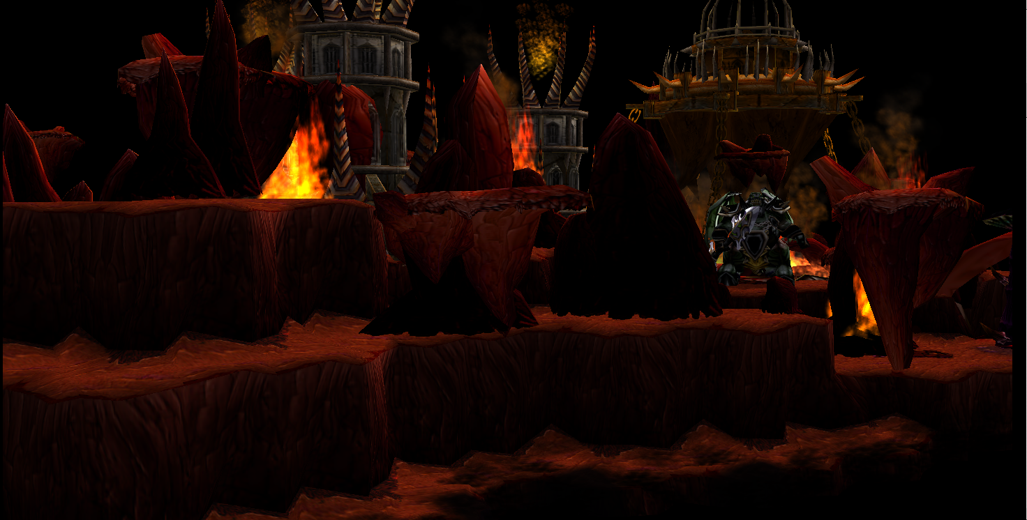 Mannoroth is viewable by using the "ISeeDeadPeople" cheat, since this area is for show only and inacessible.