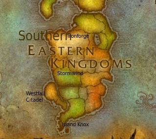 Map of Southern Eastern Kingdoms in Daily Peon