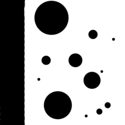 Map

The black spots is the size, and placement, of the various cities, and small houses.

Also, the large black bar is 'The dead zone' where Imag