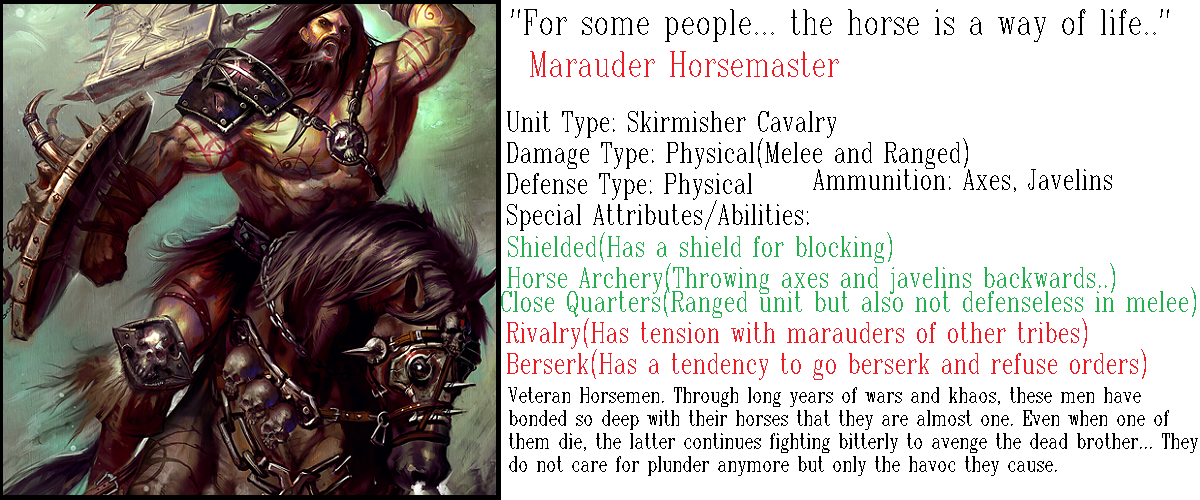 Marauder Horsemaster Info