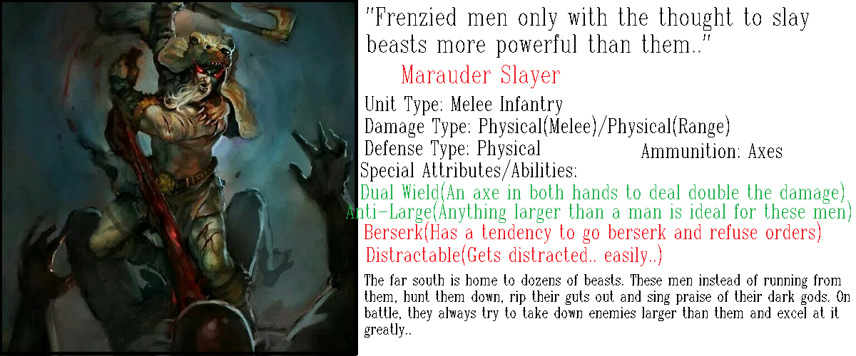 Marauder Slayer Info