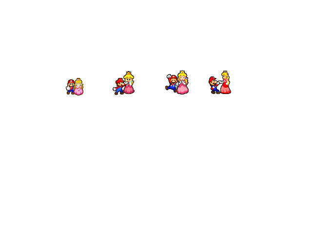 Mario and Peach Over the Years