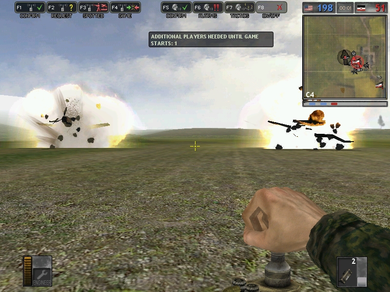 Me, detonating two German fighters. Look at the timer :P

~Took from Battlegroup 42, a mod for Battlefield 1942
