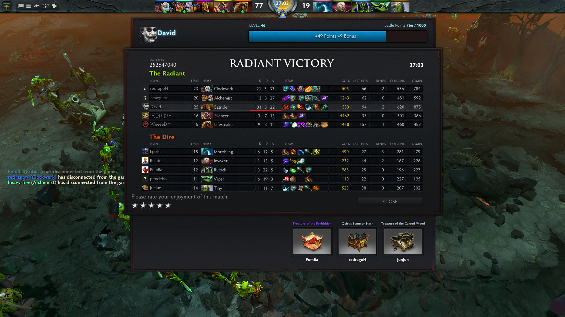 Me playing bat rider and being dendi.