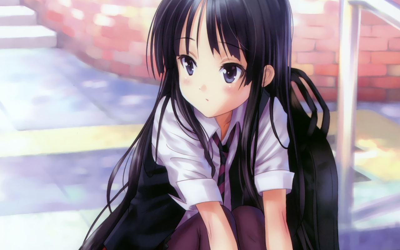 mio akiyama   k on anime wallpaper 1254