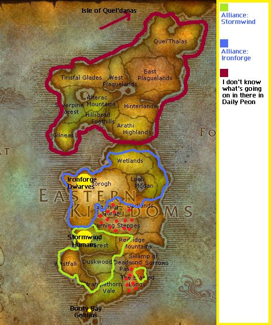 More information about southern Kingdoms.
Forgot to mention that the red dots are were some demons are, there is no knowledge that they obey the Burn