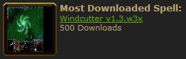 Most downloaded spell of the month.
Windcutter by Marsal

HELL YEAH