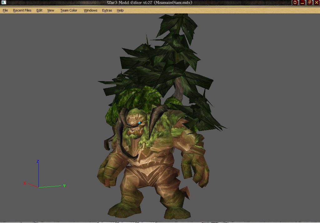 Mountain Giant (back with Trees)