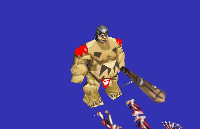 Mountain Troll, an ogre with the helmet of the bandit