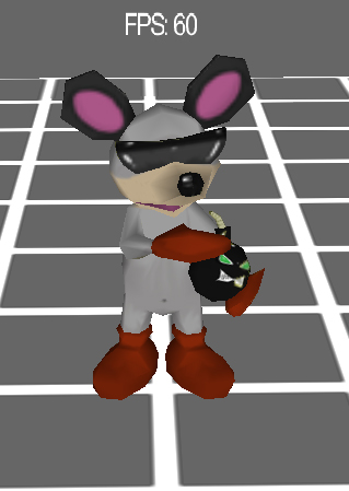 Mouser petting his bomb
