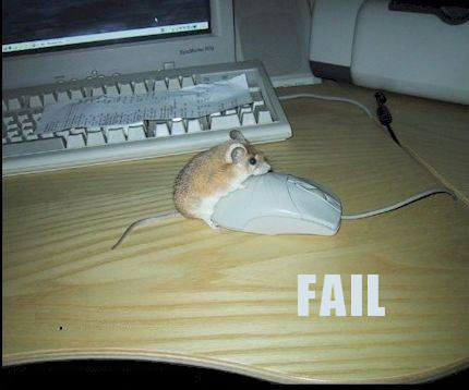 Mouses fail to use a mouse
