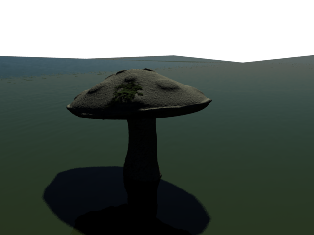 mushroom in water