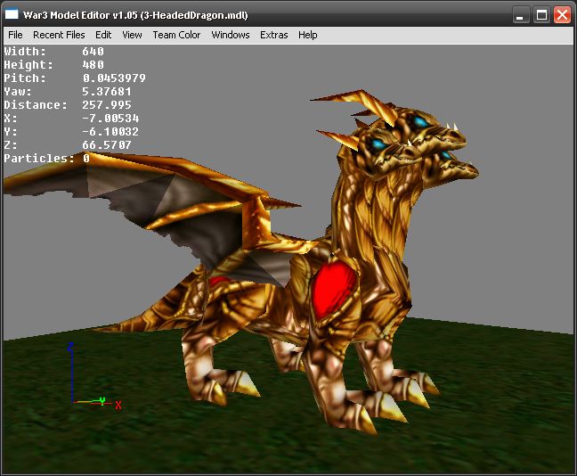 my 3-headed dragon model.

i think it looks cool :3