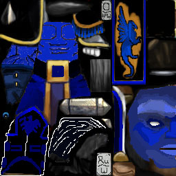 My 6'th skinn, Admiral Proudmoore. Was gonna make him like sea lord first but then drowned and now it looks, weird. 

To much blue!