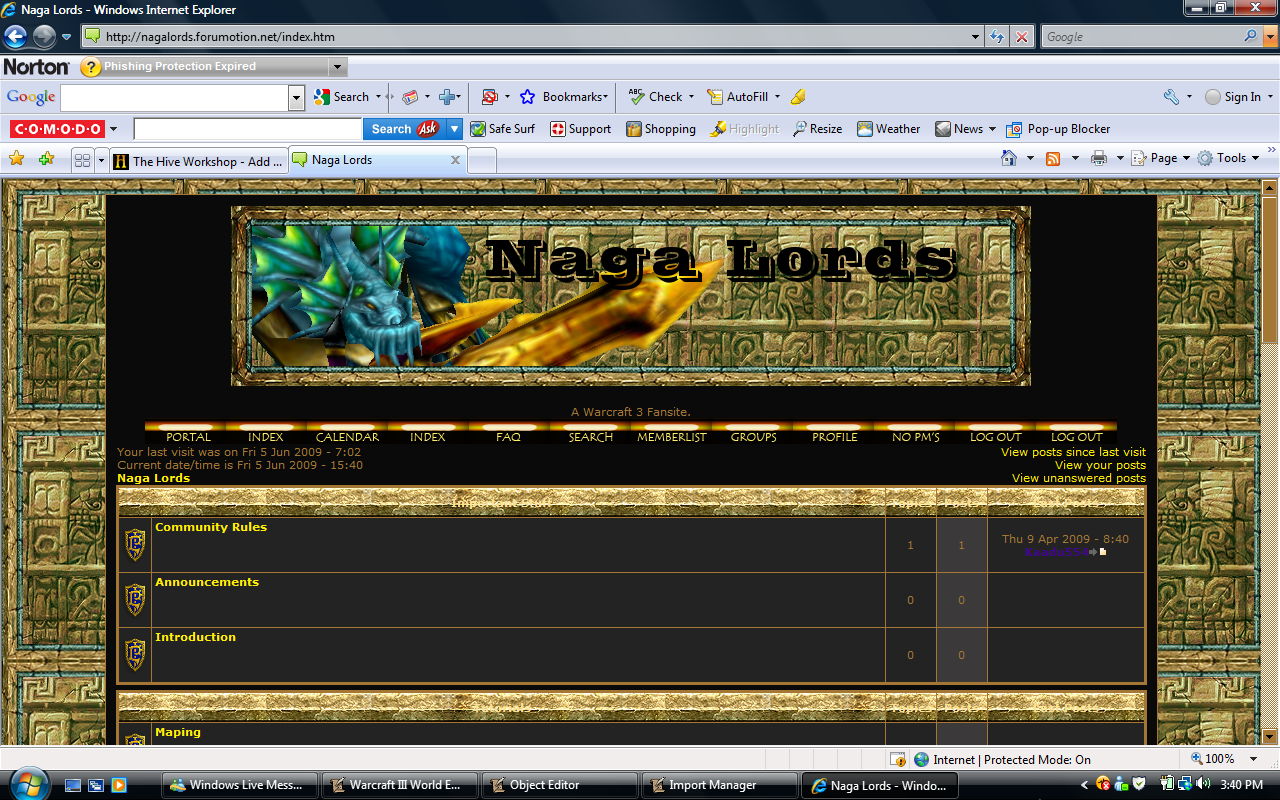 My forum i designed with the naga Ui on the hive.