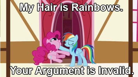 my hair rainbow invalid argument