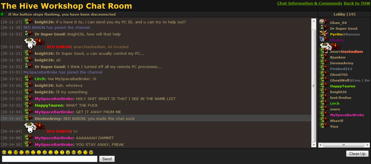 My Huge icon spreading chaos in Chat Act 1
