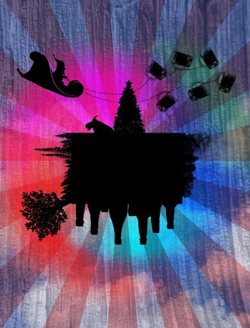 My newest piece of art made for a study friend of mine. Supposed to be used as a poster for his Christmas party.