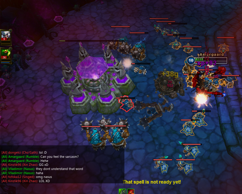 My team's nexus getting pwned by minions - This won't look good on my match history >.>