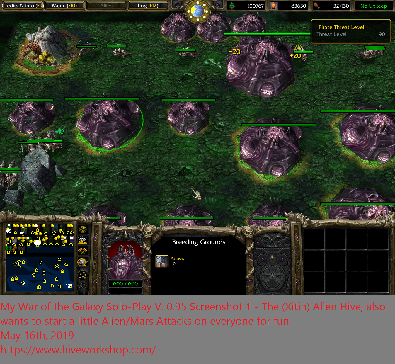 My War of the Galaxy Solo-Play V. 0.95 Screenshot 1 - The (Xitin) Alien Hive (May 16th, 2019)